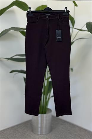 Sentez 5532 Kanvas Dar Paça Pantolon - Kahve