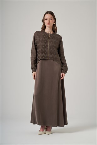 Nuss 2031 Elbise - Vizon