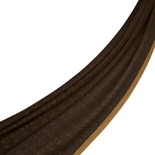 İpekevi 04356 Dört Mevsim Monogram Şal - Kahve