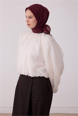 Belli Fresh Düz Rozy Eşarp Mürdüm