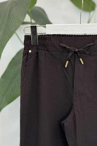 Paçası Düğme Detay Pantolon X-260 - Koyu Kahve