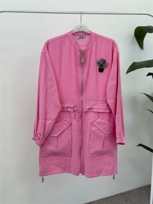 Boncuk Aksesuarlı Kap 1582-1 - Pembe
