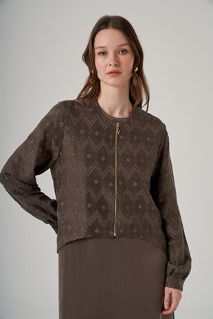 Nuss 2031 Elbise - Vizon
