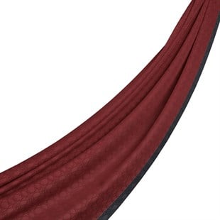 İpekevi 04356 Dört Mevsim Monogram Şal - Osmanlı Kırmızısı