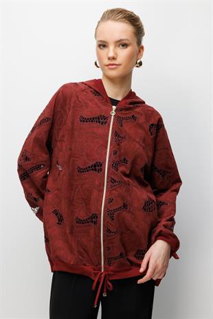 Ghisa 3367 Hırka - Bordo