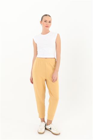 Beli Ve Paçası Lastikli Eşofman 30189 - Camel