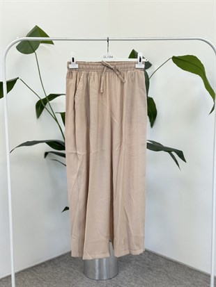 Basic Lastikli Pantolon 1005787 - Bej