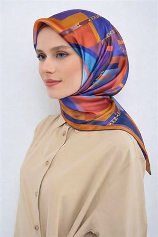 Armine Dj Saf Twill İpek Eşarp 9521D (T) - Turuncu