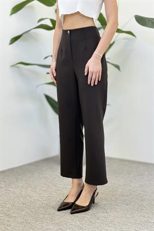 Sentez 5603 Milano Boru Paça Pantolon - Kahve