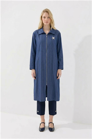 Yaka Aksesuar Detay Kap 15308 F.Navy