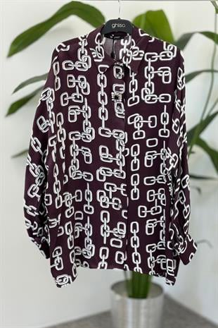 Ghisa 4093 Tunik - Bordo Zincir