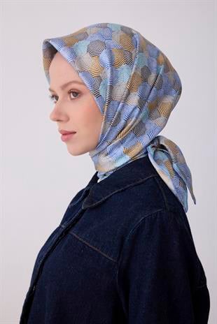 Belli Saf Twill İpek Eşarp 4313D (T) - İndigo