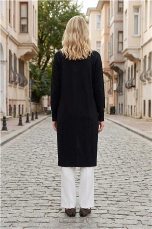 Ön Çiçek Baskılı Tunik 36231 Siyah