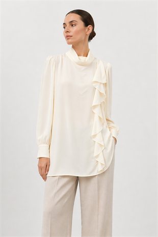 Ghisa 4343 Tunik - Ekru