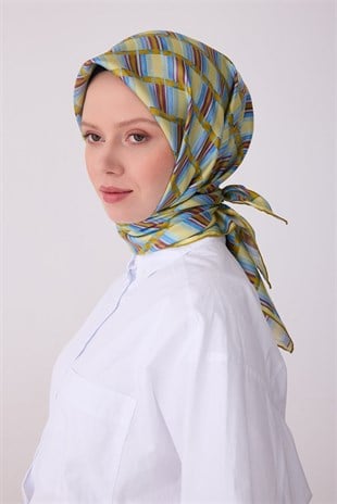 Belli Saf Twill İpek Eşarp 4302D (T) - Olive