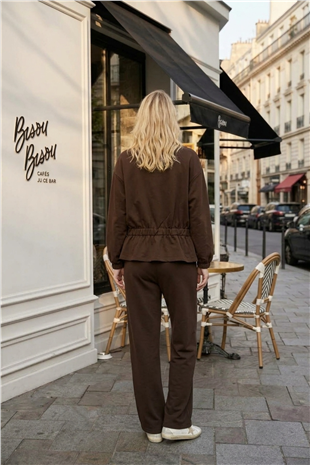 Bel Büzgü Detay Ceket 32575 Browni