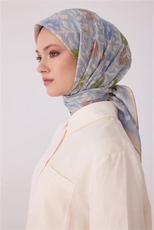 Belli 5175 Çiçek Desenli Rozy Eşarp Olive