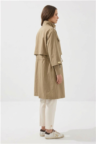 Çıt Çıt Detaylı Fermuarlı Kap 11285 Camel