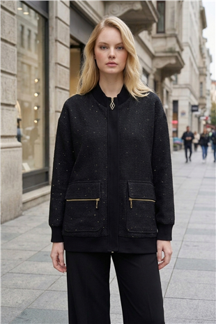 Avenna 26KT626 Sim Detaylı Pantolonlu Takım Siyah