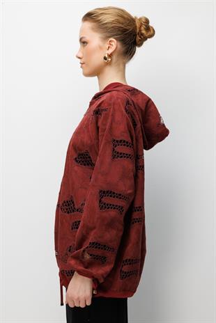 Ghisa 3367 Hırka - Bordo