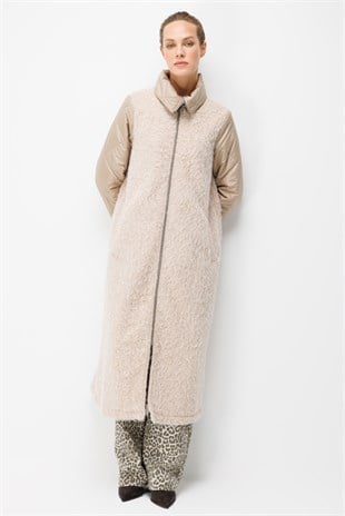 Micca 252585M Angora Doku Kapitone Dolgu Kaban Taş Kaban & Mont MİCCA 