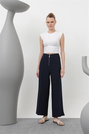 Fermuar Detaylı Pantolon 18228 - F.Navy