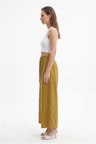 Sentez 5665 Geniş Paça Pantolon - Yeşil