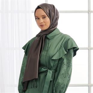 İpekevi 00927 Çift Taraflı İpek Şal - Füme