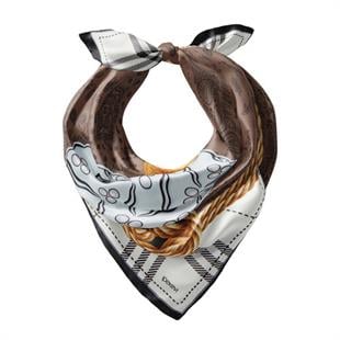 İpekevi 01132 Rope Saten İpek Mendil Model 03 - Siyah