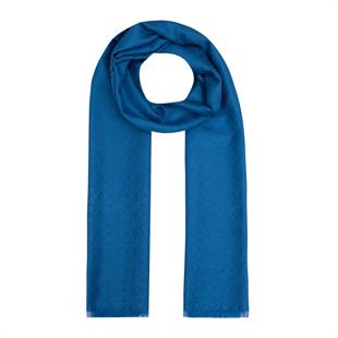 İpekevi 07634 Mini Seljuk Monogram Desenli Şal - İndigo
