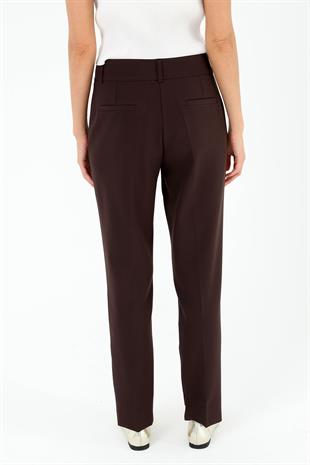 Sentez 5535 Paçası Fermuarlı Classic Pantolon - Kahve