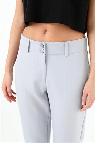 Sentez 5535 Paçası Fermuarlı Classic Pantolon - Gri