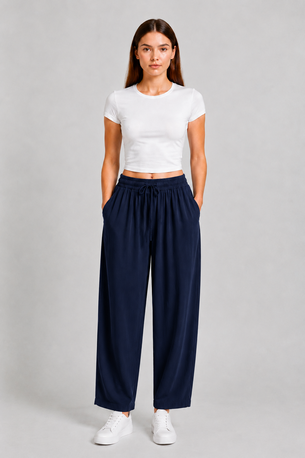 Basic Lastikli Pantolon 1005787 - Lacivert