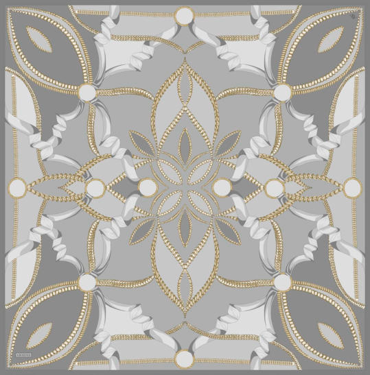 Armine Dj Saf Twill İpek Eşarp 9531D (T) - Gri