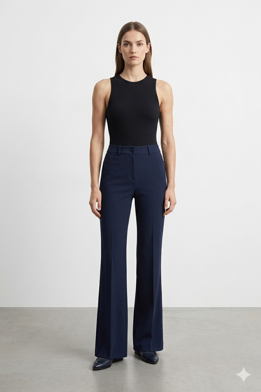 Sentez 112 Beş Cep İspanyol Paça Pantolon - Lacivert