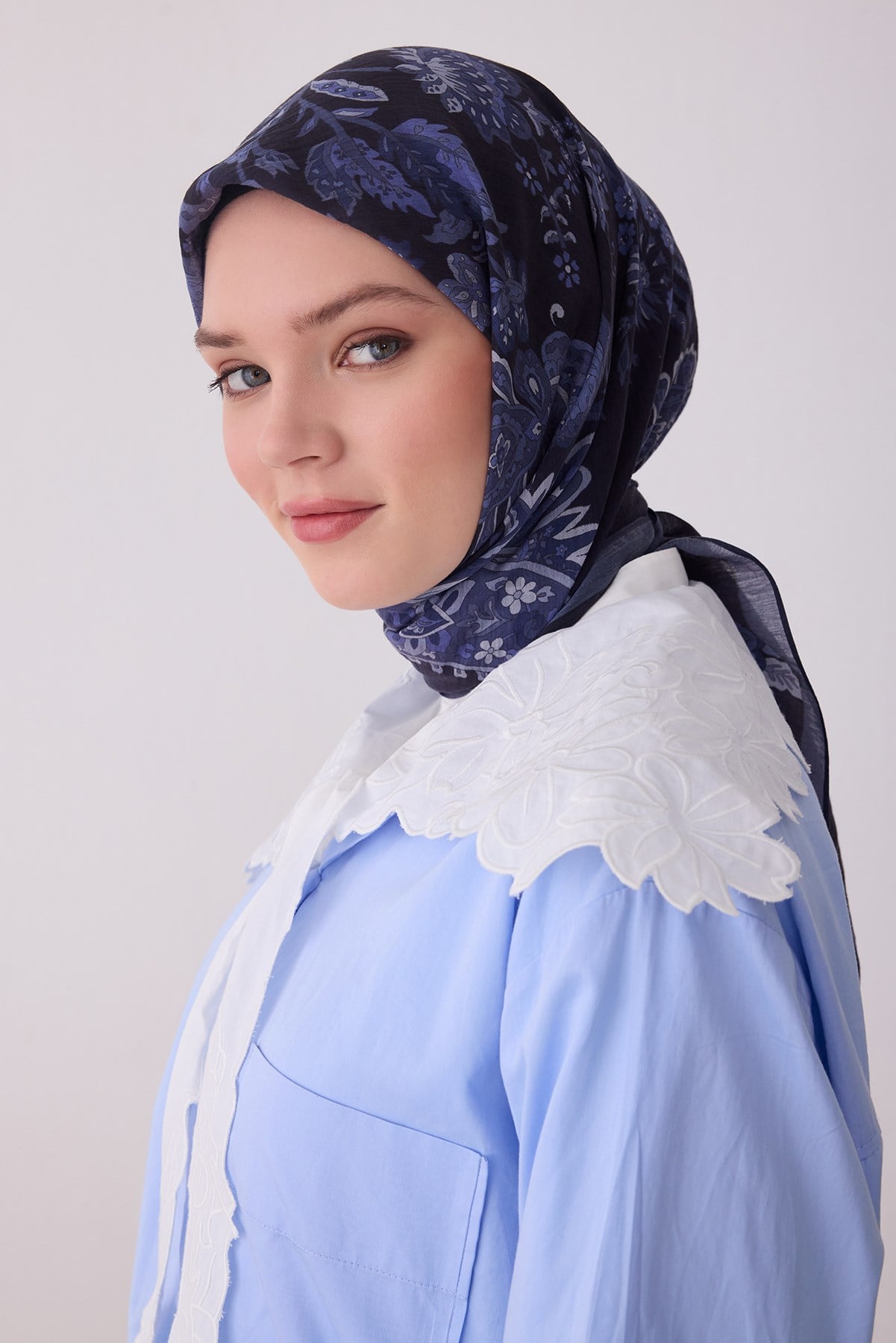 Belli Fresh Rozy Eşarp 3675 - Lacivert