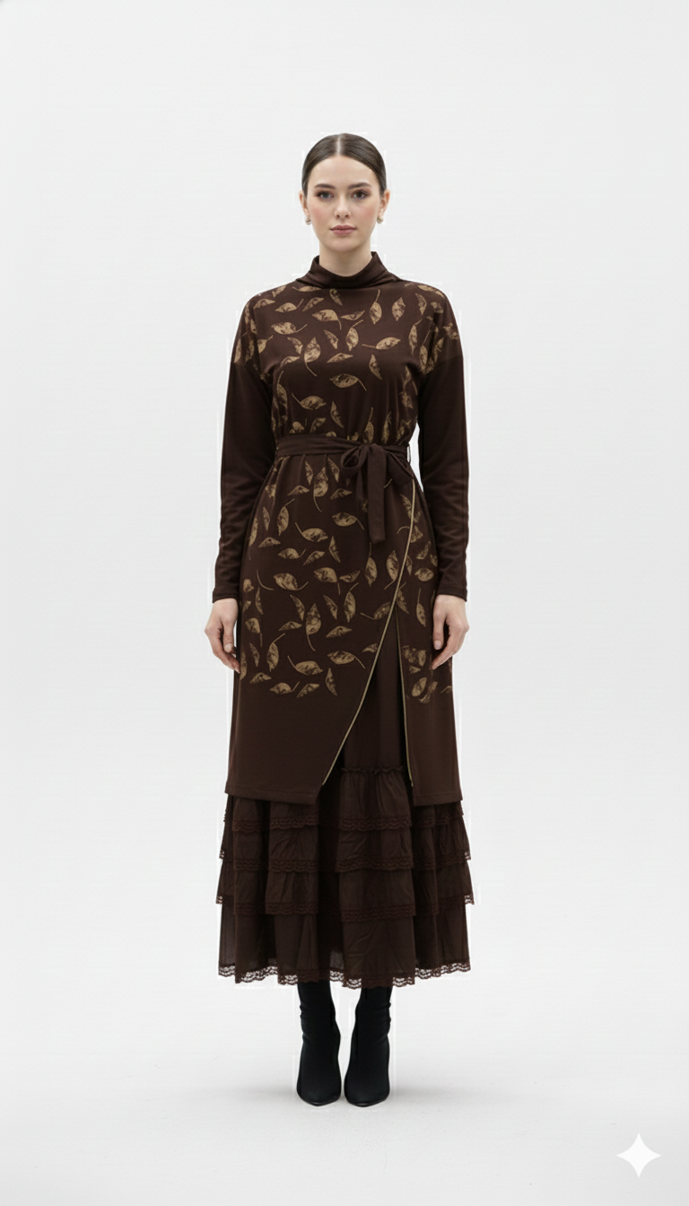 Misswhence 38810 Elbise - Kahve