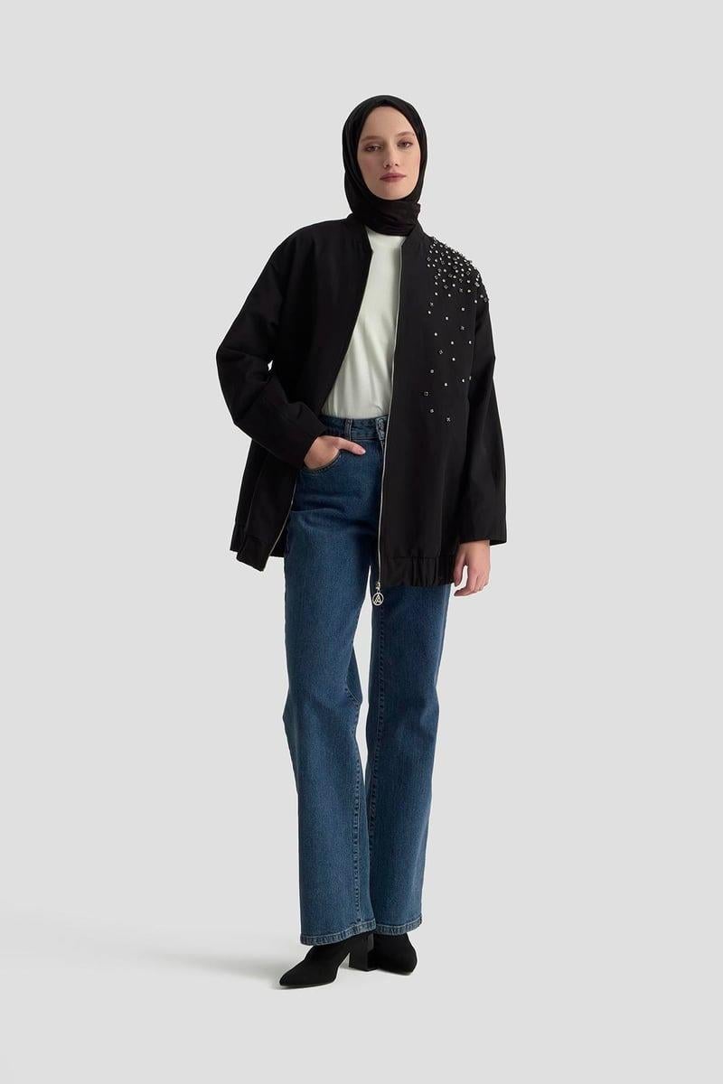 Armine Trend 25KT518 Omuz Taş Çakmalı Kap - Siyah