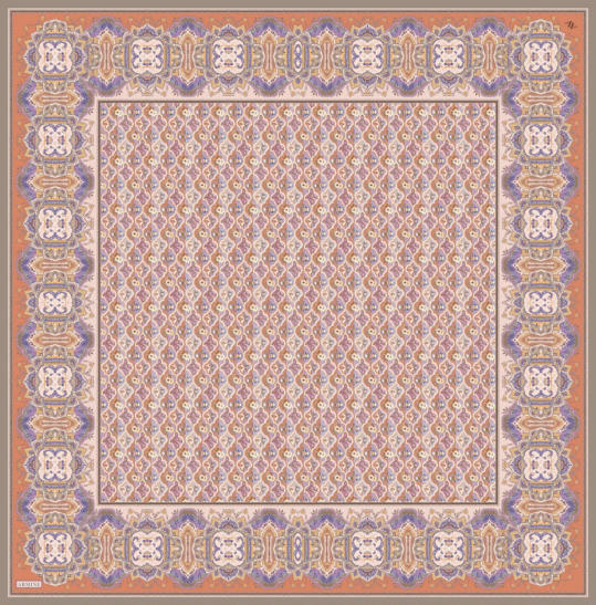 Armine Dj Saf Twill İpek Eşarp 9518D (T) - Oranj