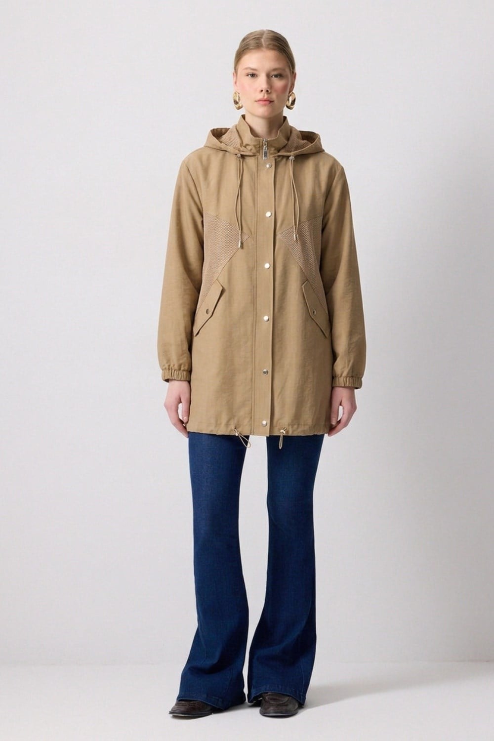 Çıtçıt Detaylı Kap 1629 Camel Kap STELLA STORE 