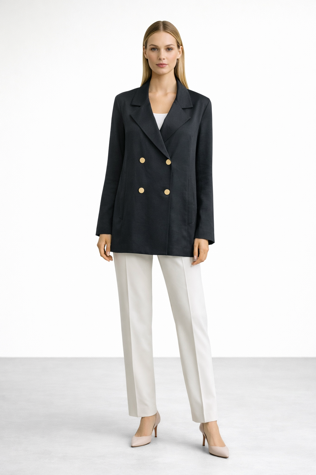 Ceremony 26Y853 Kruvaze Sapphire Ceket - Siyah