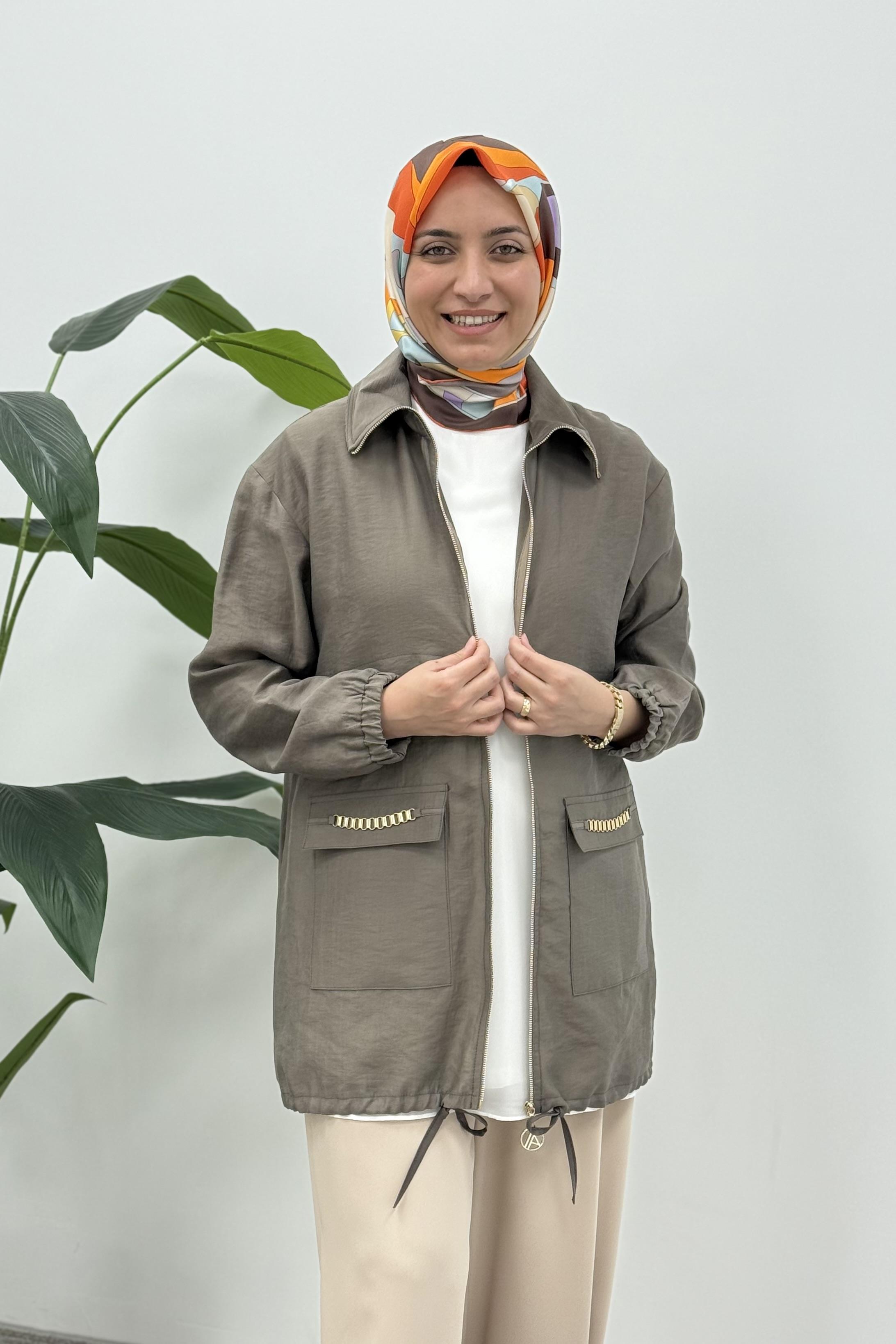 Armine Trend 25YT559 Cep Zincir Detay Kap - Kahverengi