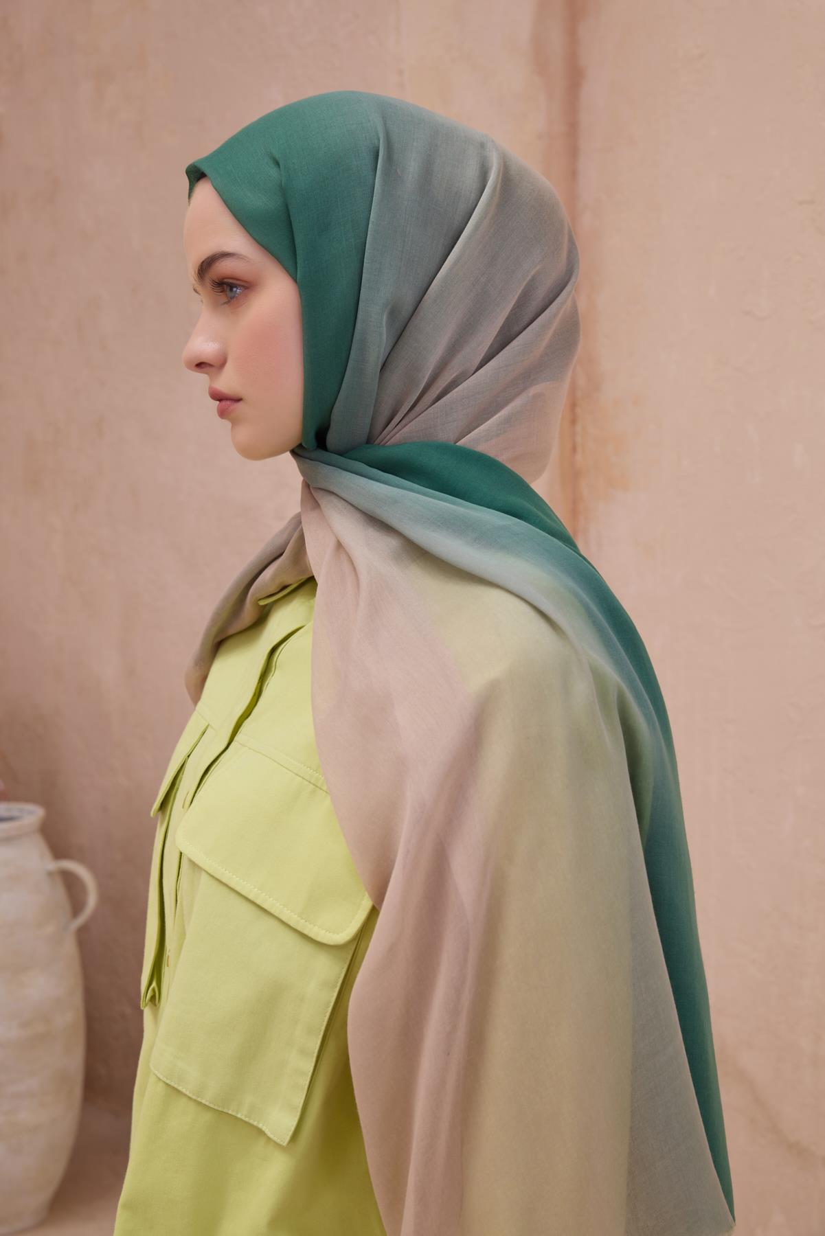 Belli Fresh Degrade Şal - Yeşil