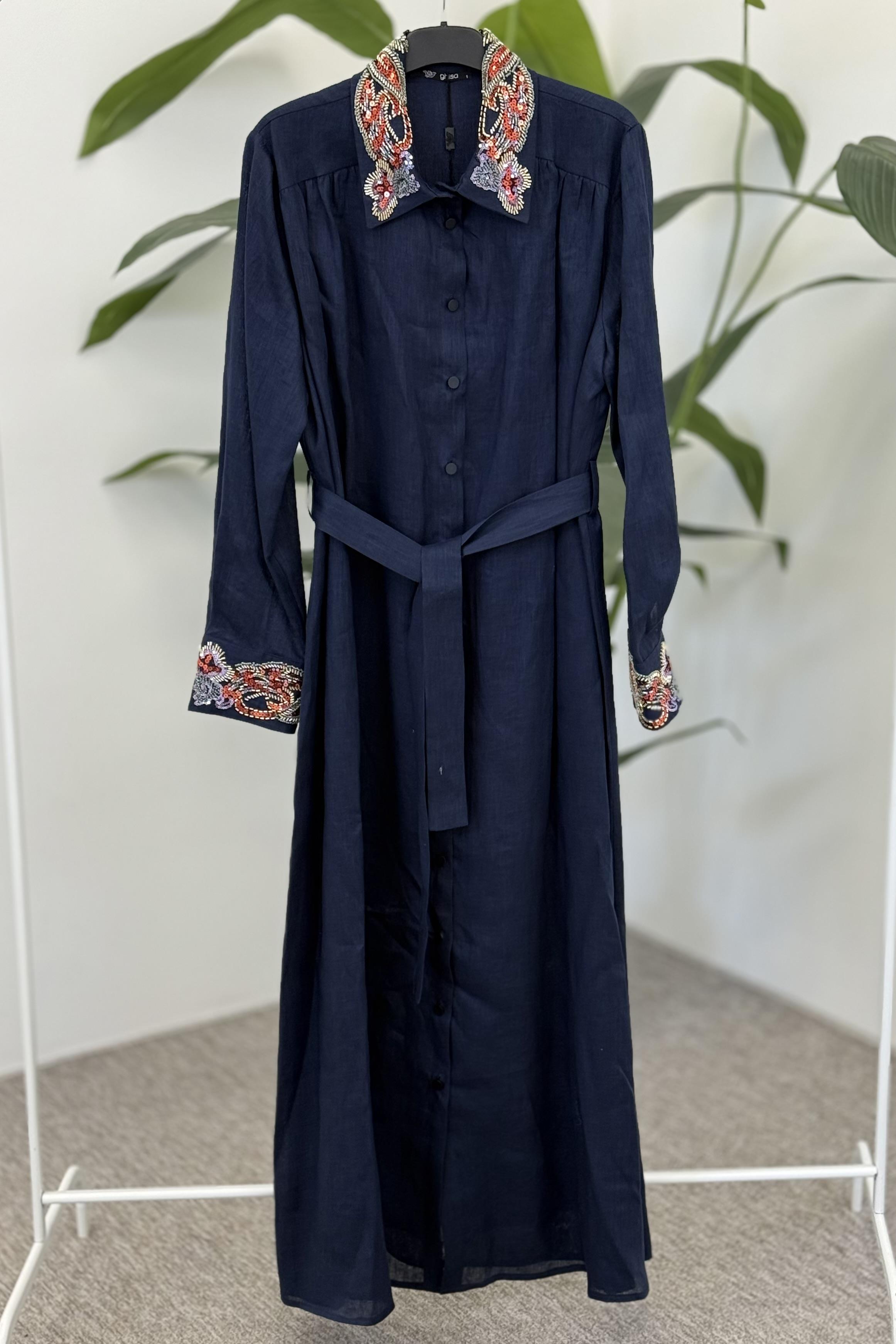 Ghisa 4091 Elbise - Lacivert