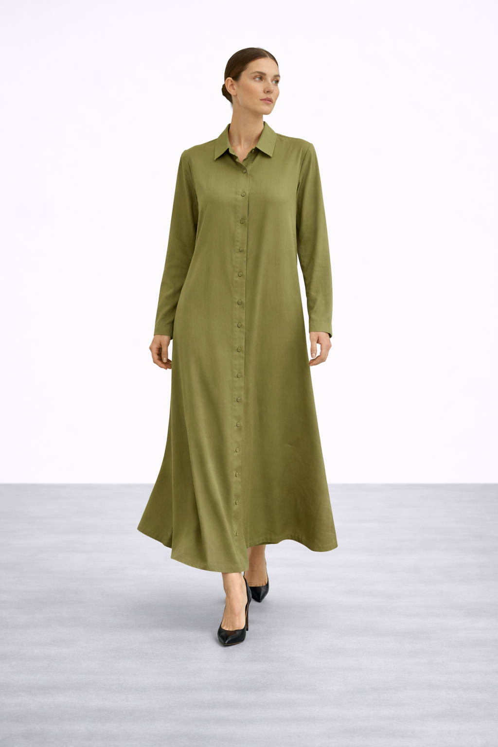 Micca 261597M Uzun Düğmeli Tunik - Haki