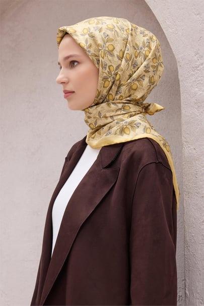 Belli Saf İpek Eşarp 4212D (T) - Gold