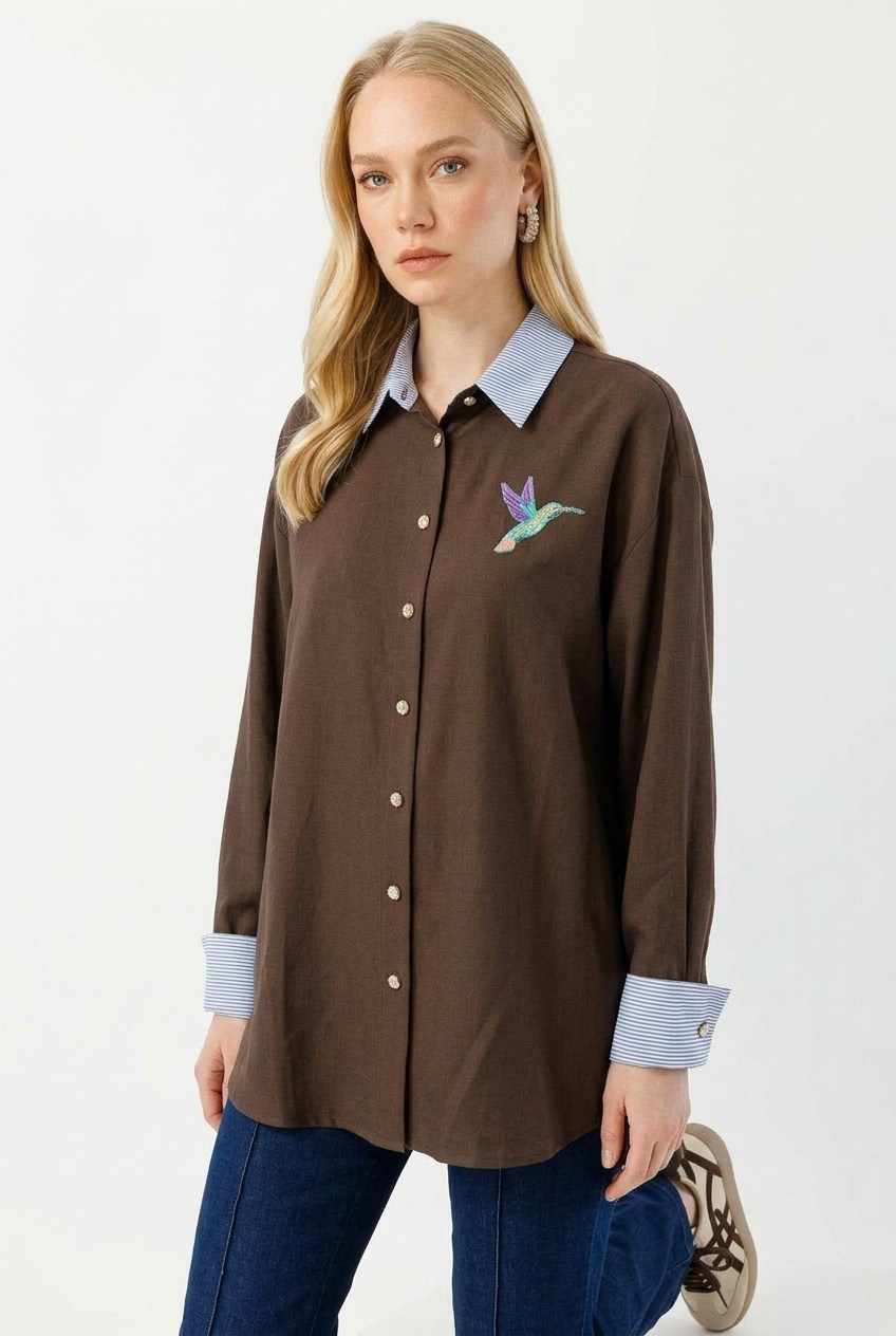Ghisa Tunik 4519 Kahve Tunik GHİSA 