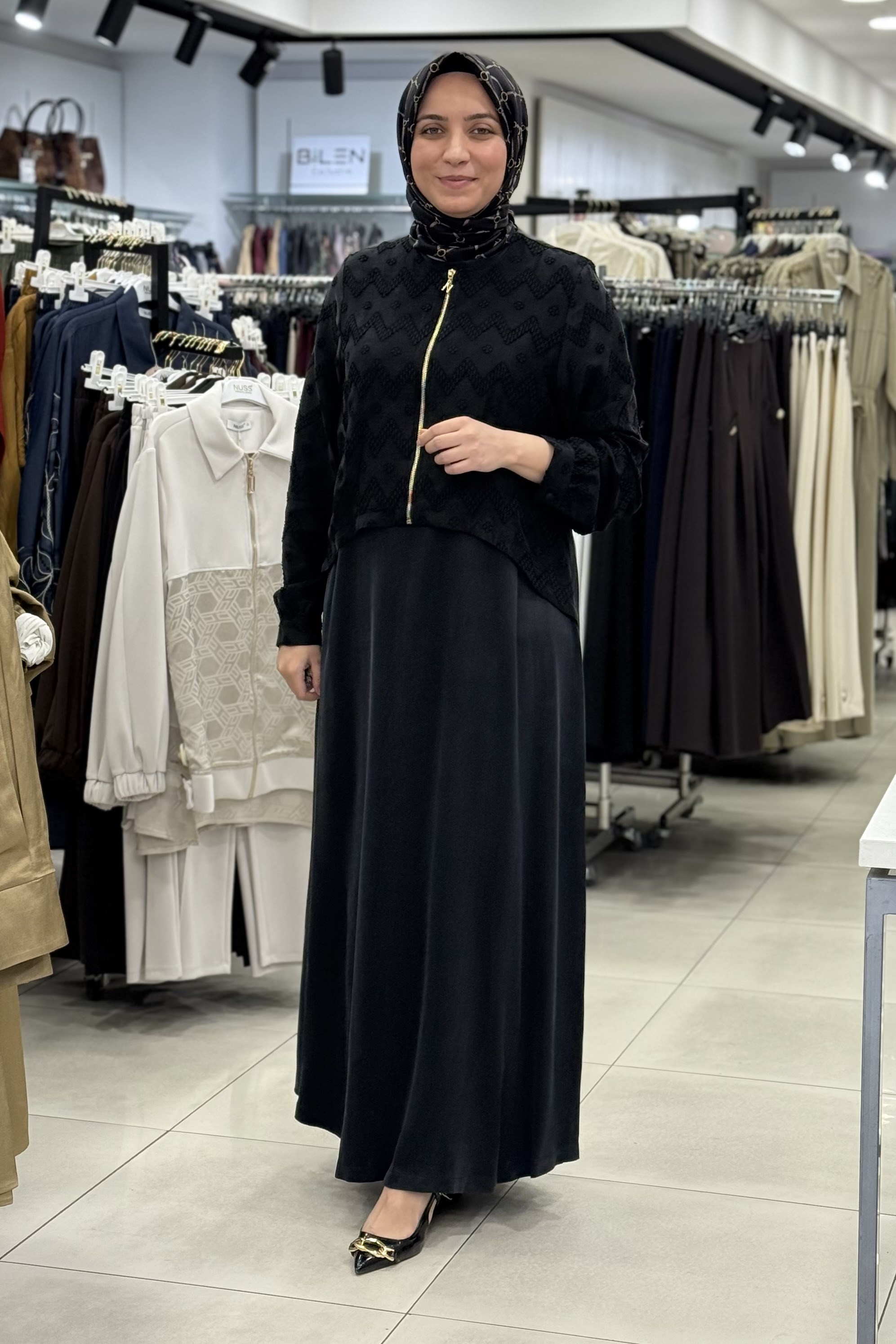 Nuss 2031 Elbise - Siyah