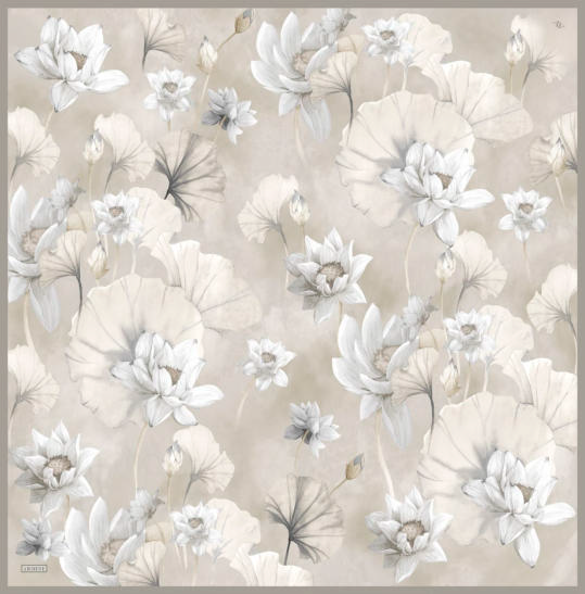 Armine Dj Saf Twill İpek Eşarp 9505D (T) - Taş