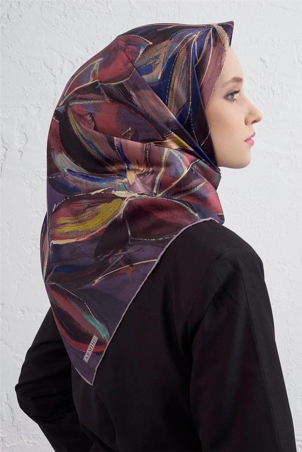 Armine Dj Saf İpek Eşarp 9406D (T) - Mor